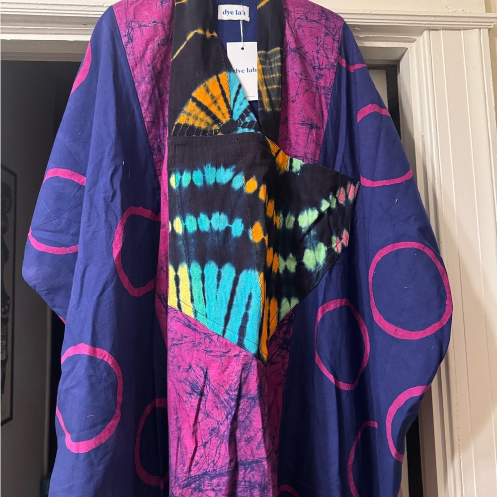 Blue and Purple Dye Lab Maxi Kimono